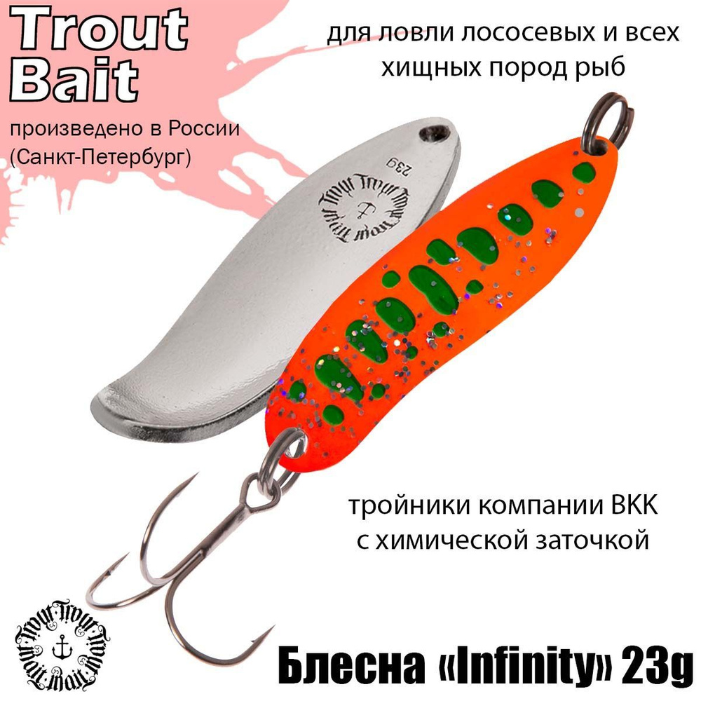 Блесна для рыбалки колеблющаяся , колебалка Infinity ( Японский Angler'z System Bux ) 23 g цвет 285 на #1