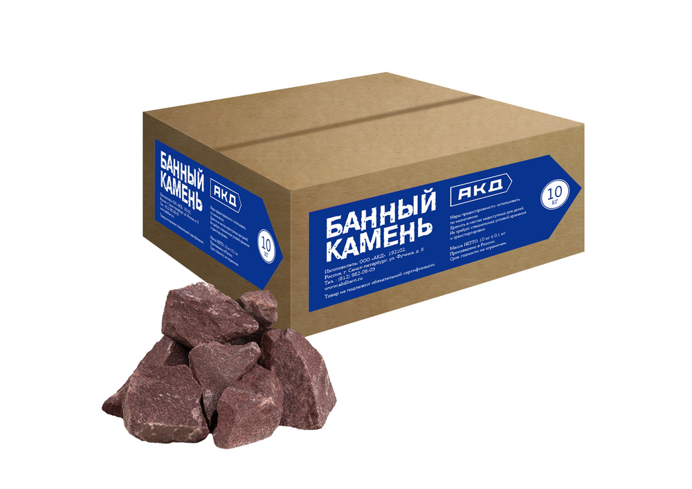 AKD Камни для бани Малиновый кварцит, 10 кг #1