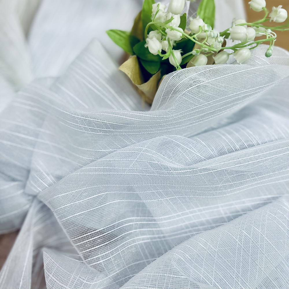 Тюль дождик Лалели отрез 10 метров, цвет белый, ткань для пошива штор, занавесок  #1