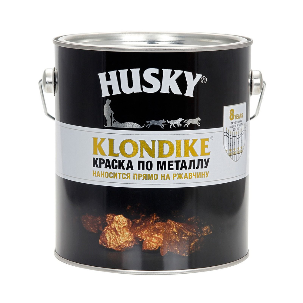 HUSKY Краска Хаски молот. черн. 2,5л Молотковая, до 30°, Алкидная, 2.5 л, черный  #1