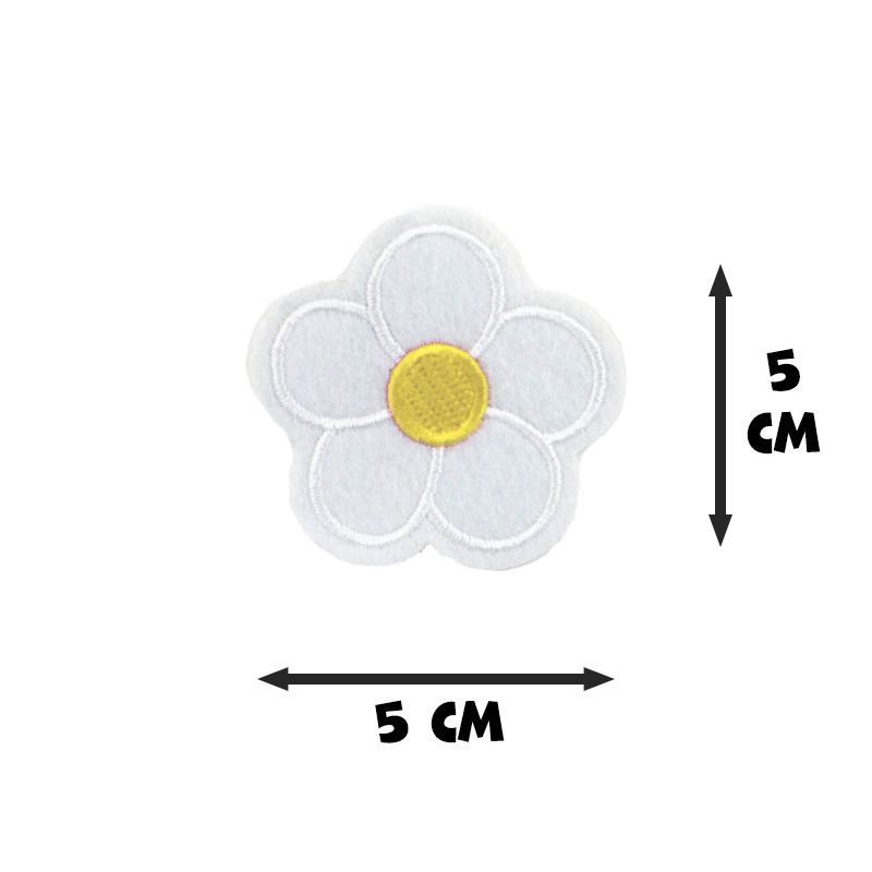 ТЕРМОАППЛИКАЦИЯ НА ОДЕЖДУ "ЦВЕТОК", 5х5 см, белый #1