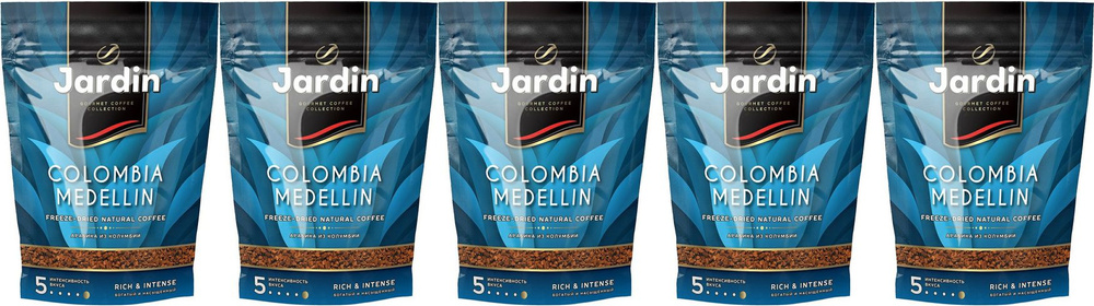 Кофе Jardin Colombia Medellin растворимый, комплект: 5 упаковок по 150 г  #1