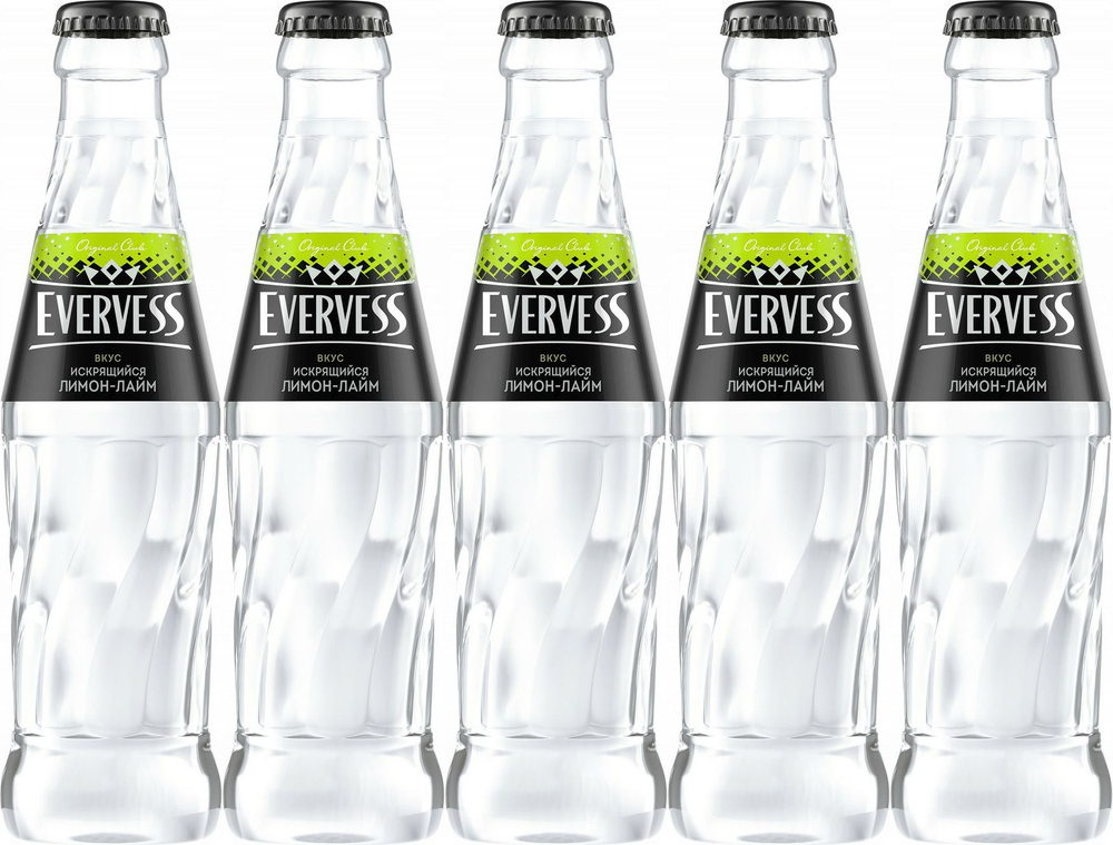 Газированный напиток Evervess лимон-лайм сильногазированный 0,25 л, комплект: 5 упаковок по 0.25 мл  #1