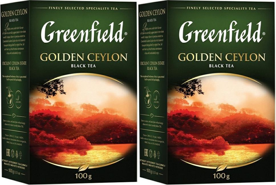 Чай черный Greenfield Golden Ceylon листовой, комплект: 2 упаковки по 100 г  #1
