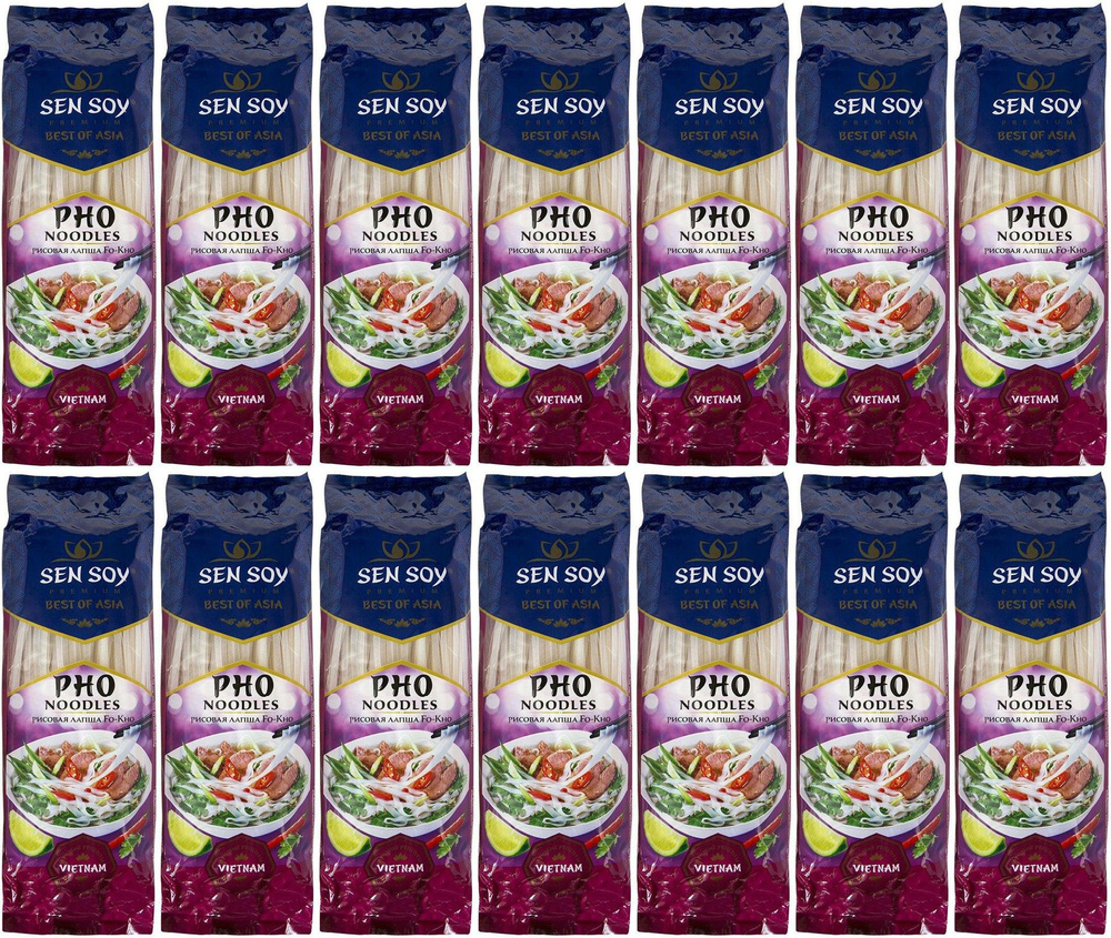 Макаронные изделия Sen Soy Fo-Kho Лапша рисовая, комплект: 14 упаковок по 200 г  #1