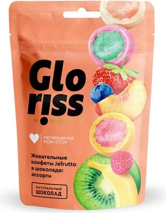 Жевательные конфеты Глорисс Джефрутто Ассорти 75 грамм / Gloriss Jefrutto 75 g Упаковка 16шт.  #1