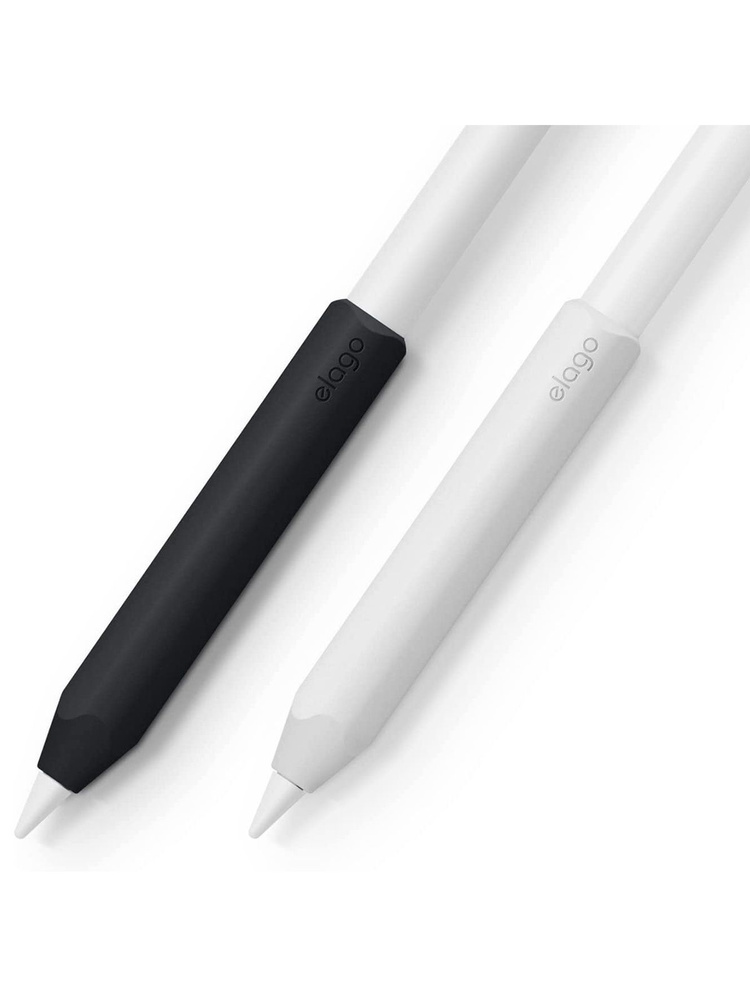 Чехол Elago Grip holder для Apple Pencil 2 / Пенсил 2 силиконовый, защитный, в компекте 2 шт., черный #1