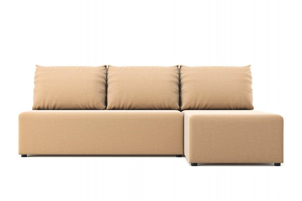 Оникс Угловой диван , механизмЕврокнижка,196х70х75см, бежевый  #1