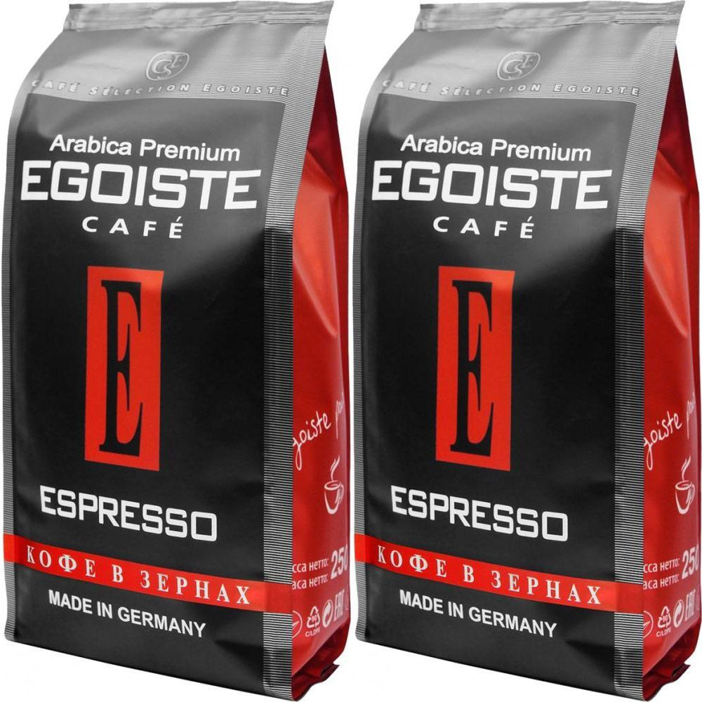 Кофе в зернах EGOISTE Espresso Arabica Premium 250 гр х 2 шт. #1