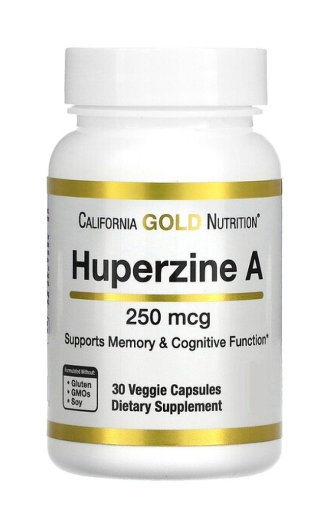 California Gold Nutrition Huperzine A, Гуперзин А 250 мкг - 30 растительных капсул  #1