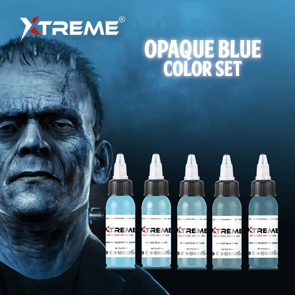 Тату краска Opaque Blue Set (1/2oz - 15мл) #1