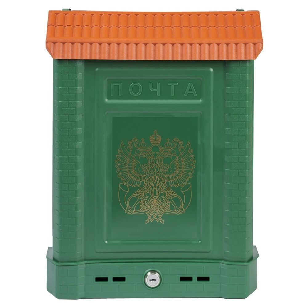 Ящик почтовый мет.замок, зеленый с орлом, Цикл, Премиум, 6026-00  #1