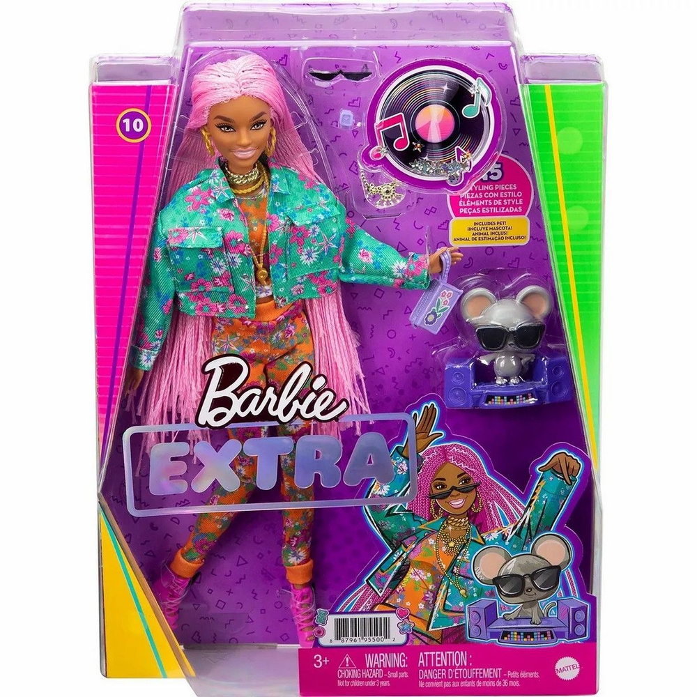 Кукла Barbie Экстра с розовыми косичками GXF09 #1