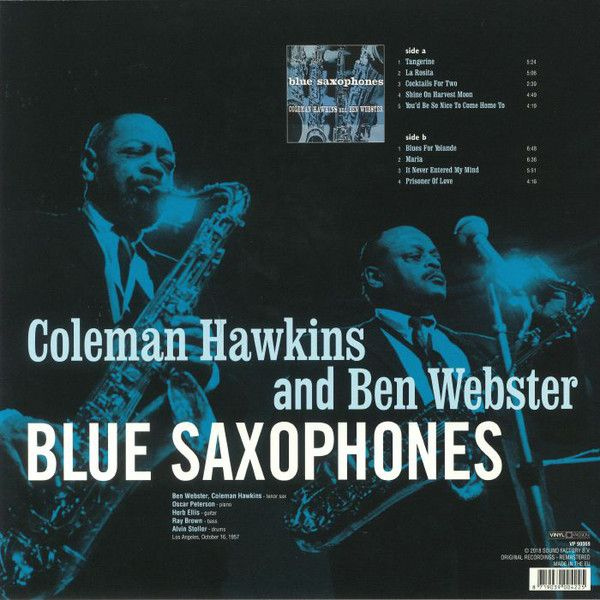 Виниловая пластинка Coleman / Webster, Ben Hawkins: Blue Saxophones (1 LP) #1