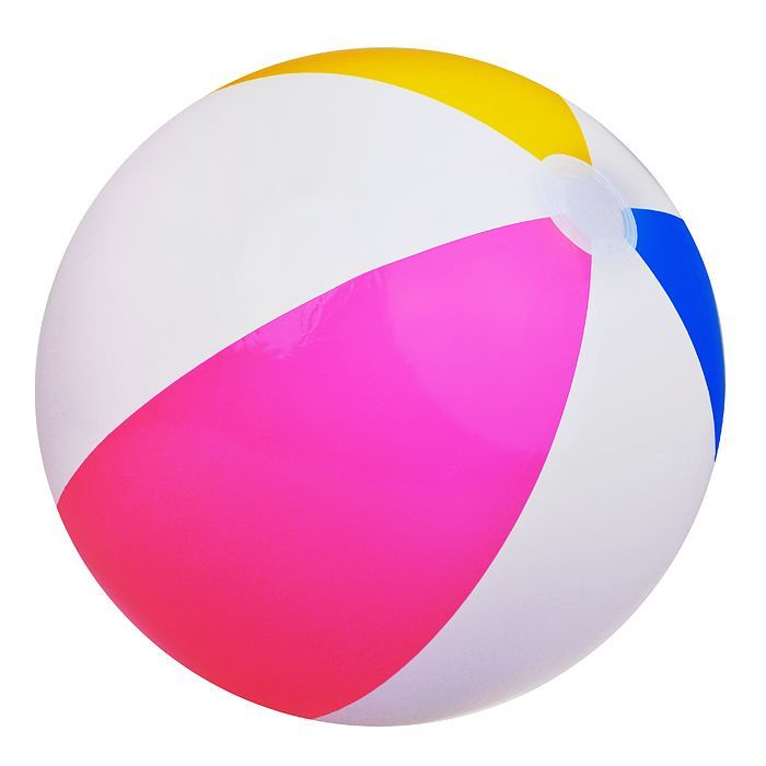 Мяч пляжный Цветной, D61 см, от 3 лет, INTEX #1