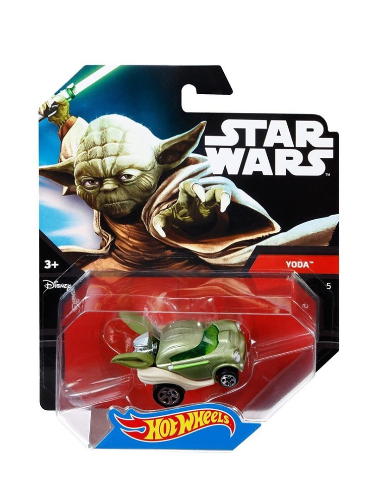 CGW40 Машинка металлическая игрушка Hot Wheels тематическая коллекционная модель STAR WARS YODA зеленый #1