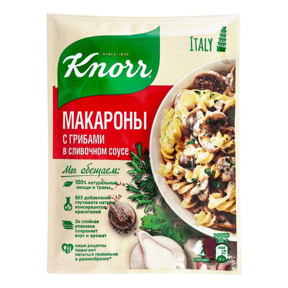 Knorr приправа для макарон в сливочном соусе с грибами, насыщенный аромат,  специально подобранное сочетание ингредиентов, 26 г. - купить с доставкой  по выгодным ценам в интернет-магазине OZON (970253742)