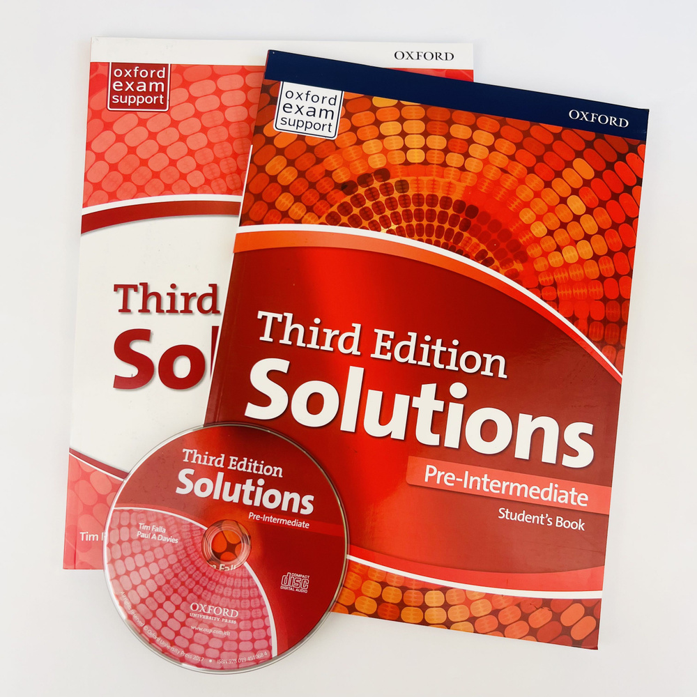 Solutions pre intermediate third Edition ПОЛНЫЙ КОМПЛЕКТ: Student's Book + Workbook + Диск | Фэлла Тим, #1
