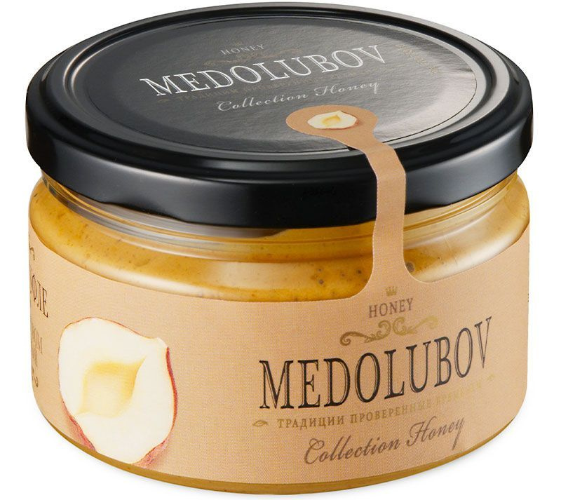 Мёд-суфле с фундуком тёмный "Медолюбов" 250 мл #1