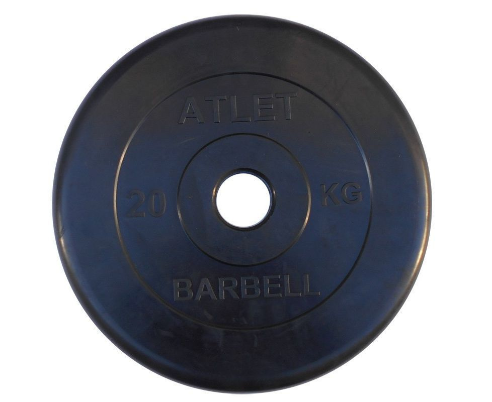 Диск обрезиненный BARBELL ATLET 20 кг / диаметр 51 мм #1