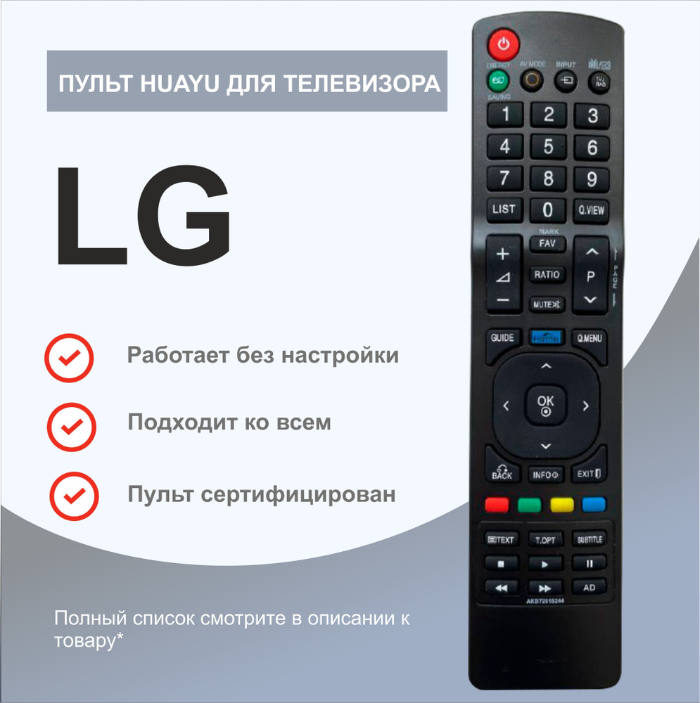 Пульт для телевизора lg смарт тв/ AKB72915244/ пульт на TV lg / для телевизоров Smart TV  #1