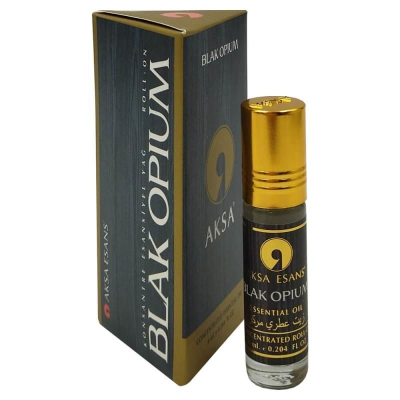 Масляные духи женские роликовые Aksa Blak Opium, парфюм для женщин со свежим ароматом ванили и жасмина, #1