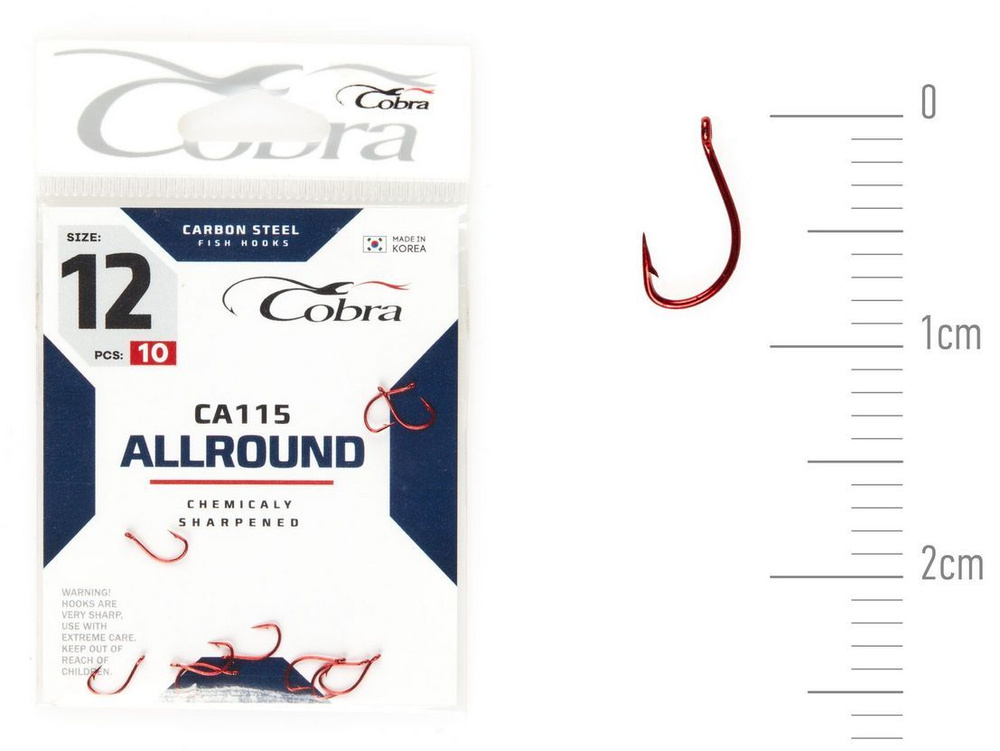 Крючки Cobra ALLROUND сер. CA115 разм. 012 20шт. #1