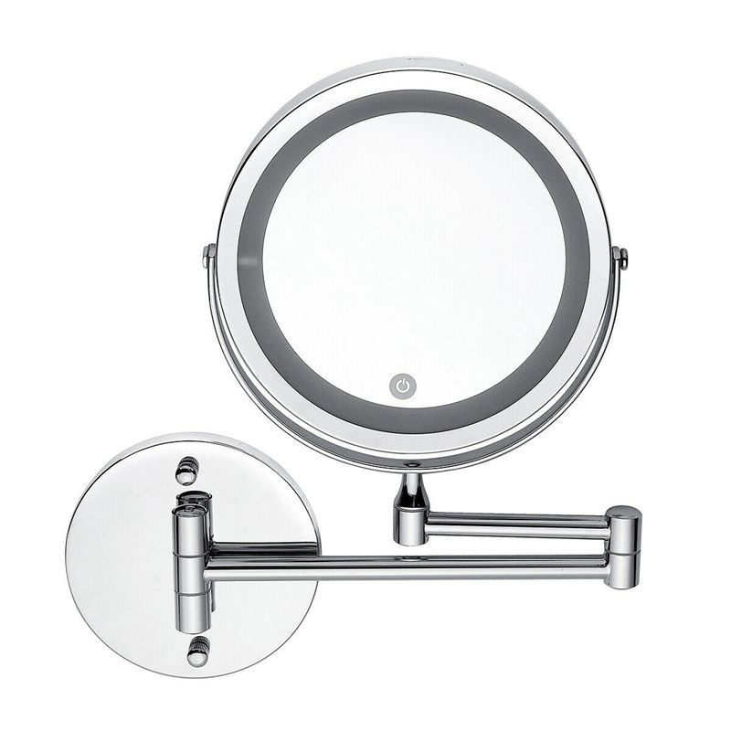 Led 10X увеличительное зеркало макияжа и бритья настенное крепление для ванной комнаты 360  #1