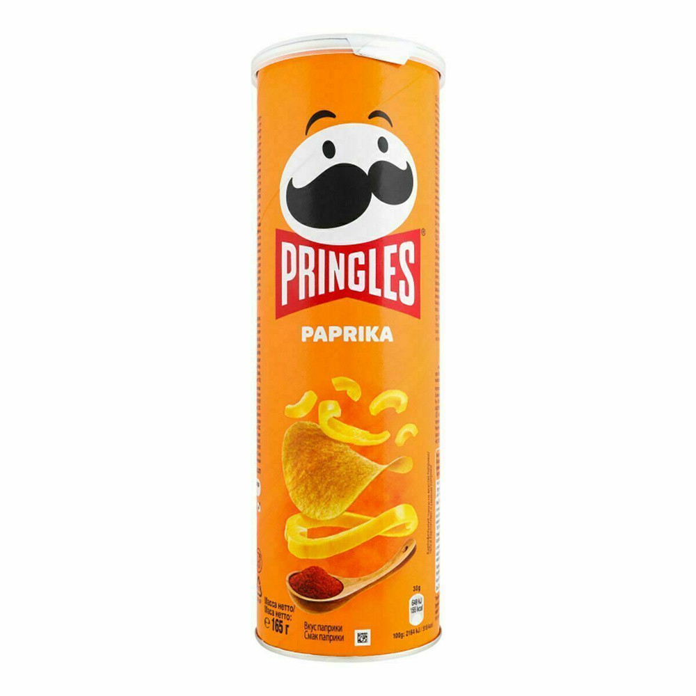 Pringles Paprika, картофельные чипсы Принглс со вкусом паприки, 165 г ...