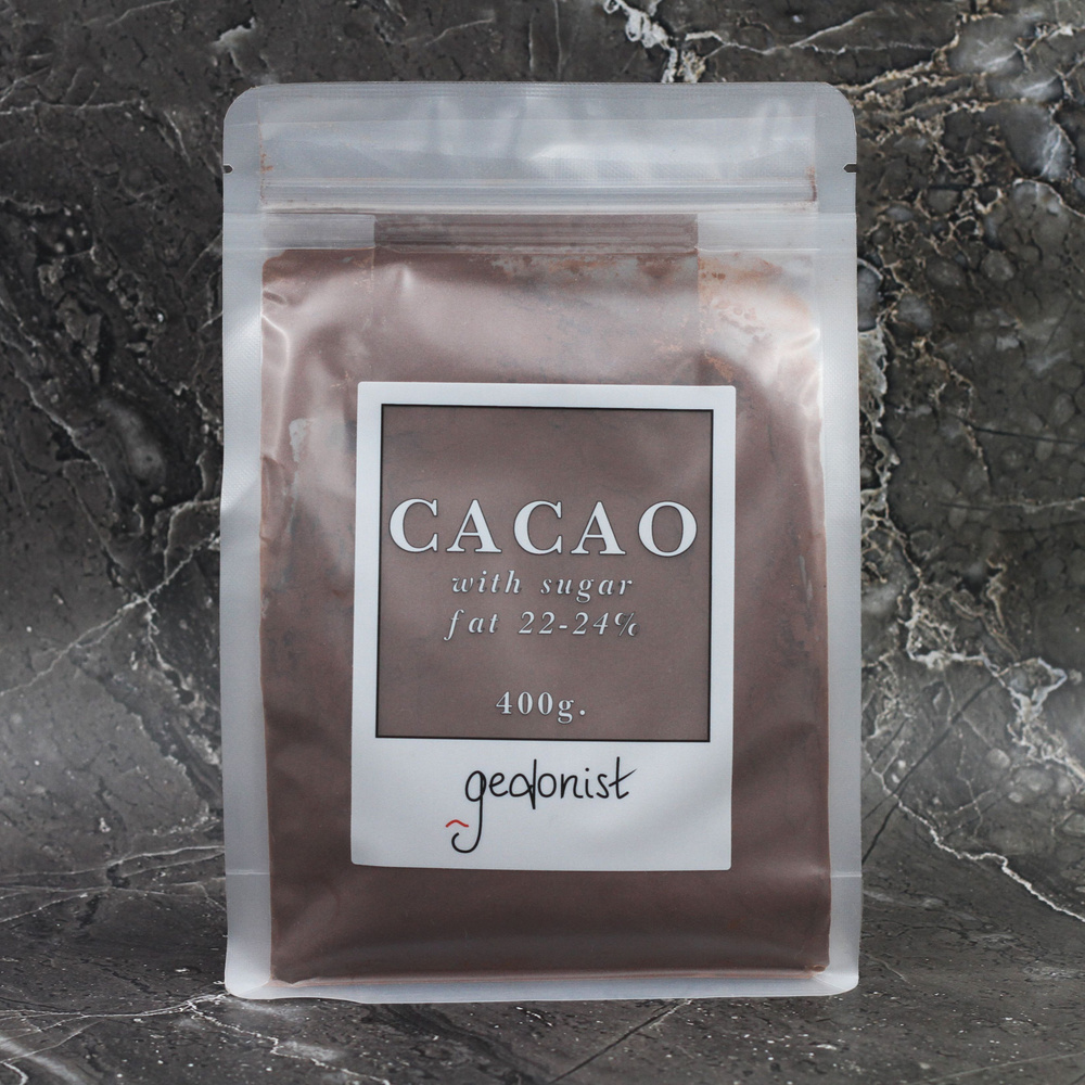 Какао-порошок Gedonist темно-красный с сахаром, 22-24% жирность, алкализованный, 400г  #1