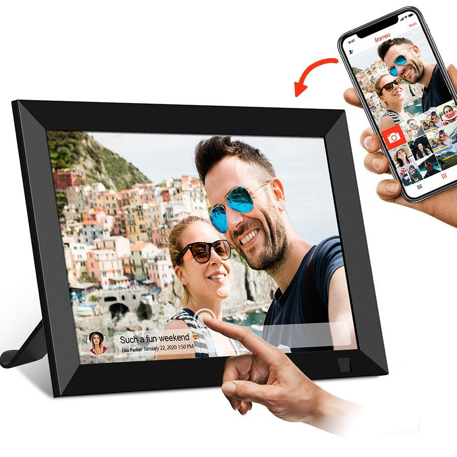 FRAMEO BX-101 10,1-дюймовая цифровая фоторамка Smart WiFi 1280x800 IPS с сенсорным ЖК-экраном, мгновенный #1