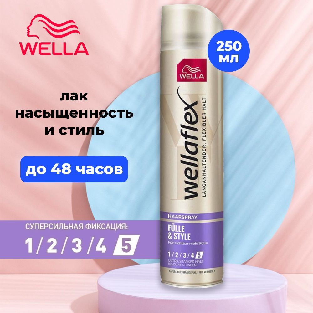 Wellaflex лак Насыщенность и стиль Суперсильная фиксация - 5, 250 мл Франция  #1