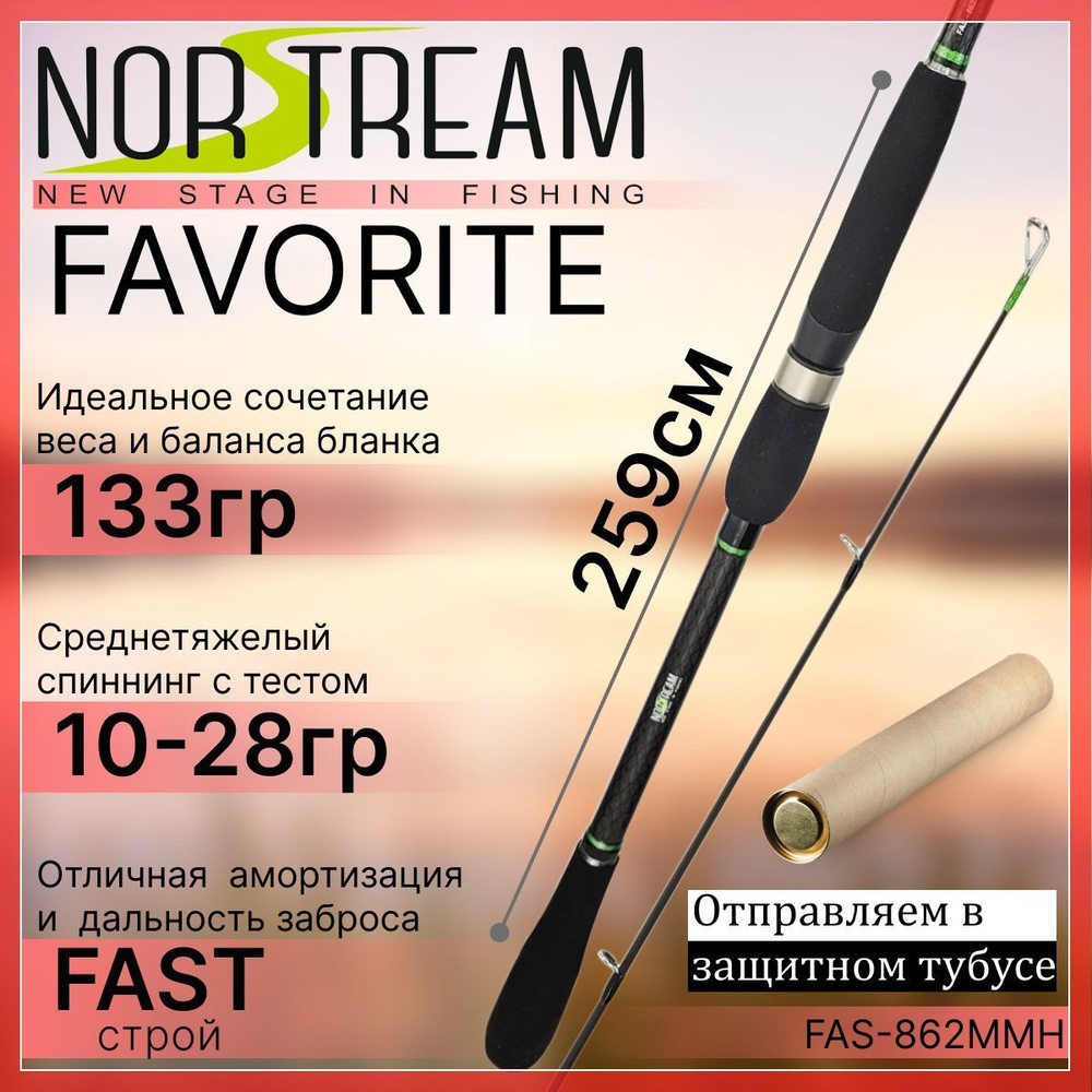 Спиннинг Norstream FAVORITE JIG 2023 862MMH 10-28гр #1