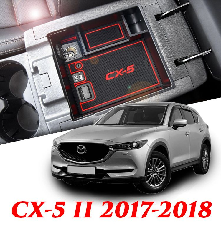 Внутренний органайзер в подлокотник MyPads для автомобиля Mazda CX-5 II 2017-2018 центральный ящик для #1