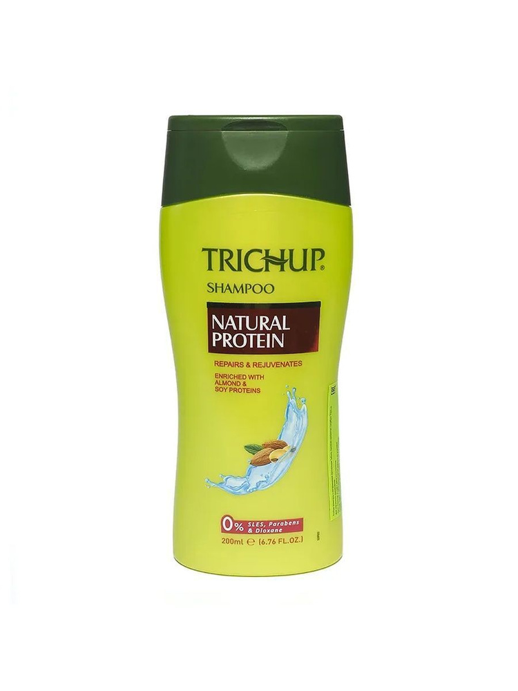 Восстанавливающий шампунь для волос с миндальным протеином Vasu Trichup Herbal Shampoo Almond Protein, #1