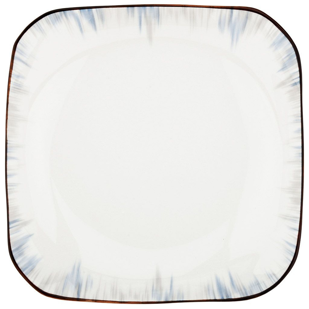 Тарелка глубокая суповая "Полярные зори", д178мм h33мм, 400мл, квадратная, с деколью, фарфор  #1