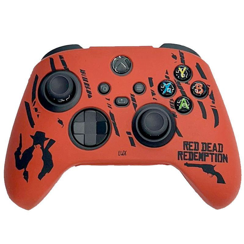 Силиконовый чехол для геймпада Xbox Series Controller (Red Dead Redemption) (красный)  #1