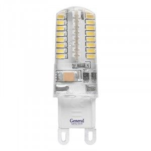 Комплект 12 шт. светодиодная LED лампа General G9 220V 5W 6500K 6K 13х56 силикон GLDEN-G9-5-S-220-6500 #1