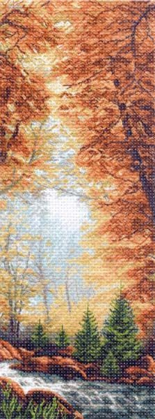 Канва с нанесенным рисунком Матренин Посад "Золотая осень", для вышивания крестом, 30х80 см  #1