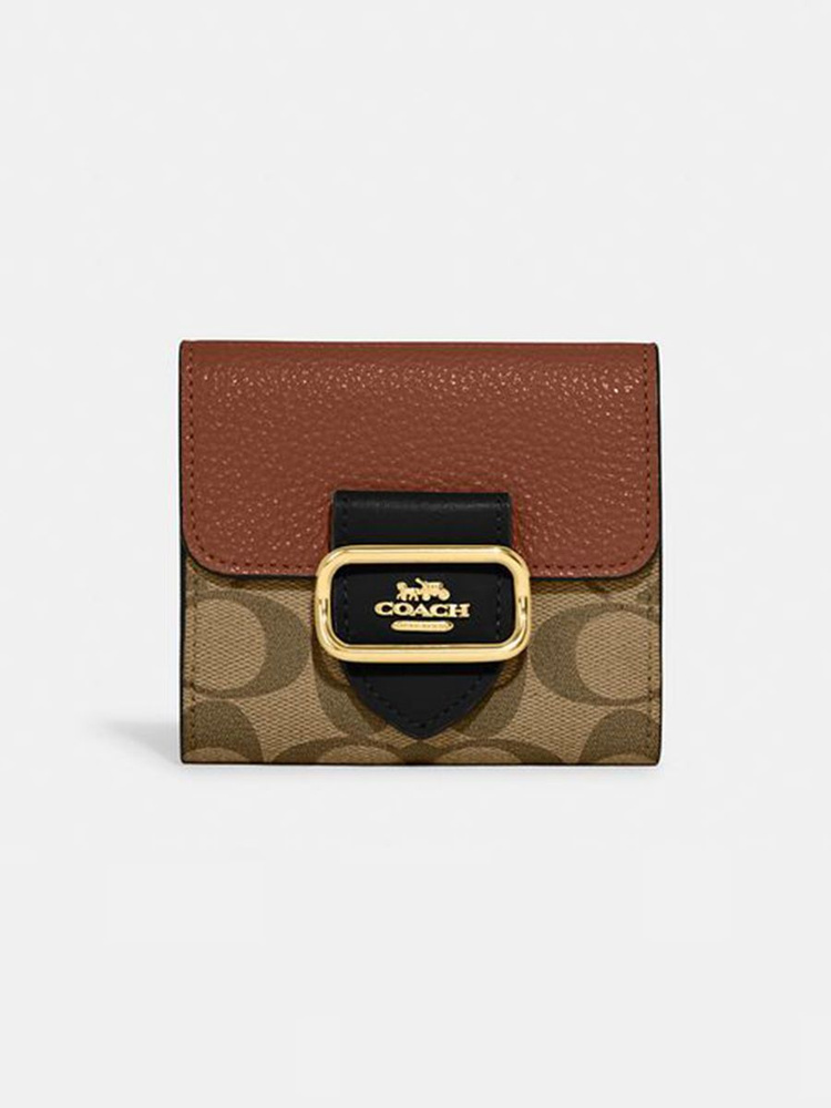 COACH Кошелек Small Morgan Wallet In Colorblock Signature Canvas #1