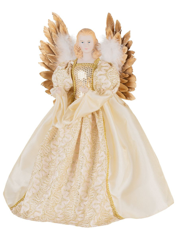14222 Ангел в золотом платье 38 см Karlsbach #1