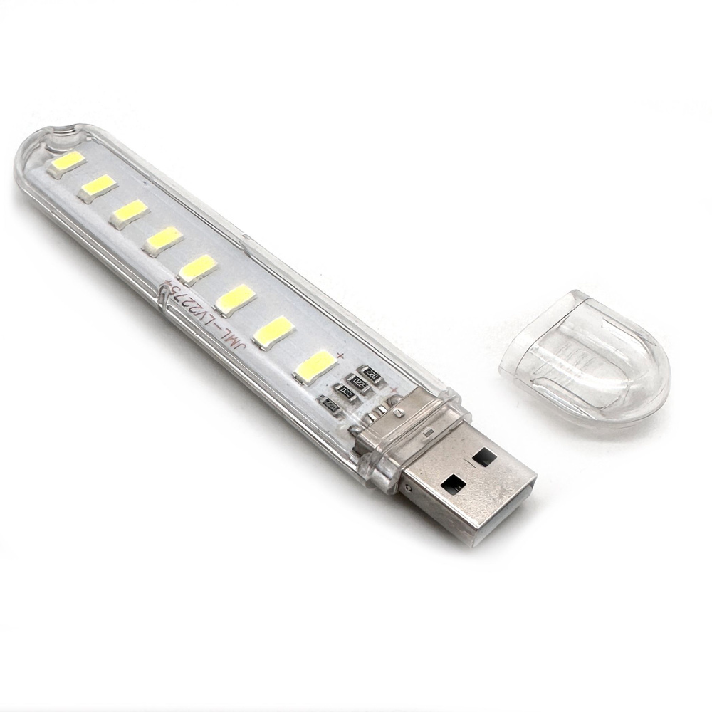 Светодиодный USB светильник, ночник, фонарик - флешка, 8 Led, 5В 2,5Вт, 100мм  #1
