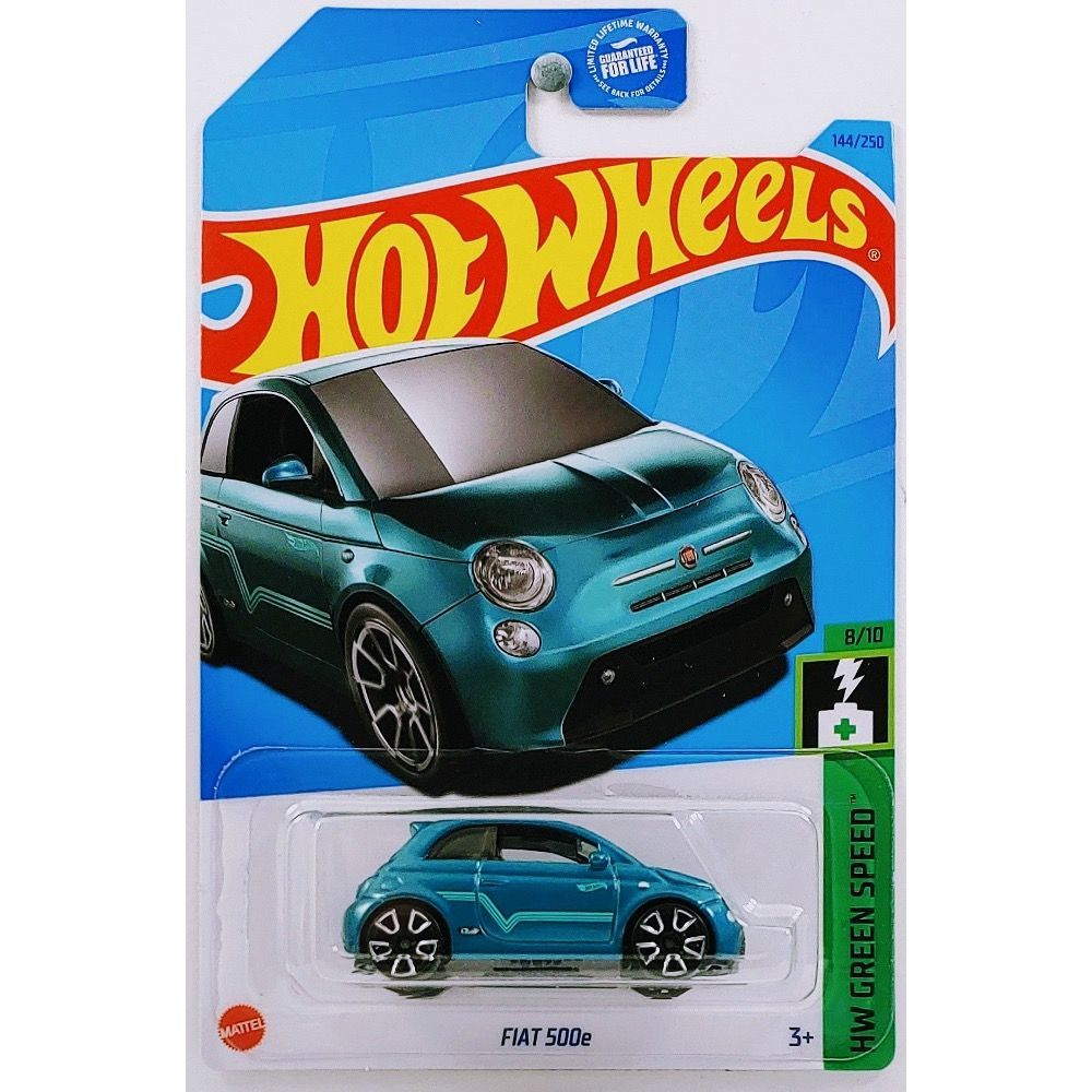 HKH59 Машинка металлическая игрушка Hot Wheels коллекционная модель FIAT 500e темно бирюзовый  #1