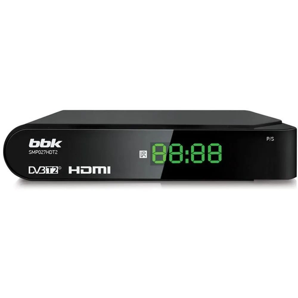 Ресивер DVB-T2 BBK пульт ДУ, дисплей, функция Time Shift, PVR, EPG, черный  #1