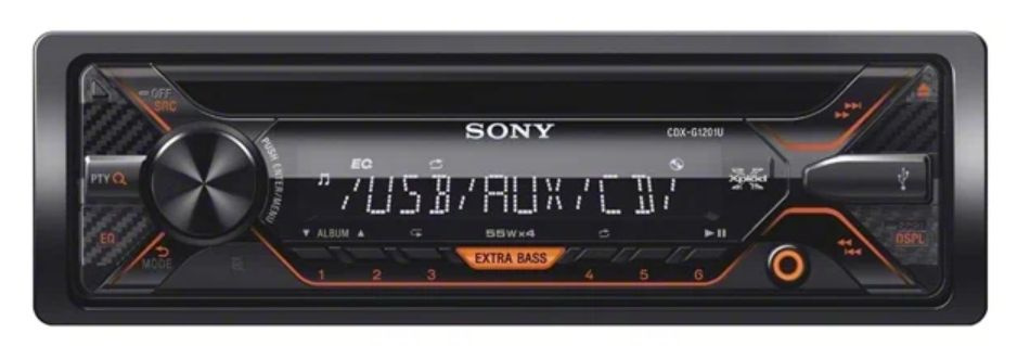 Автомагнитола CD Sony CDX-G1201U типоразмер 1DIN максимальная мощность 4x55Вт (1906210)  #1