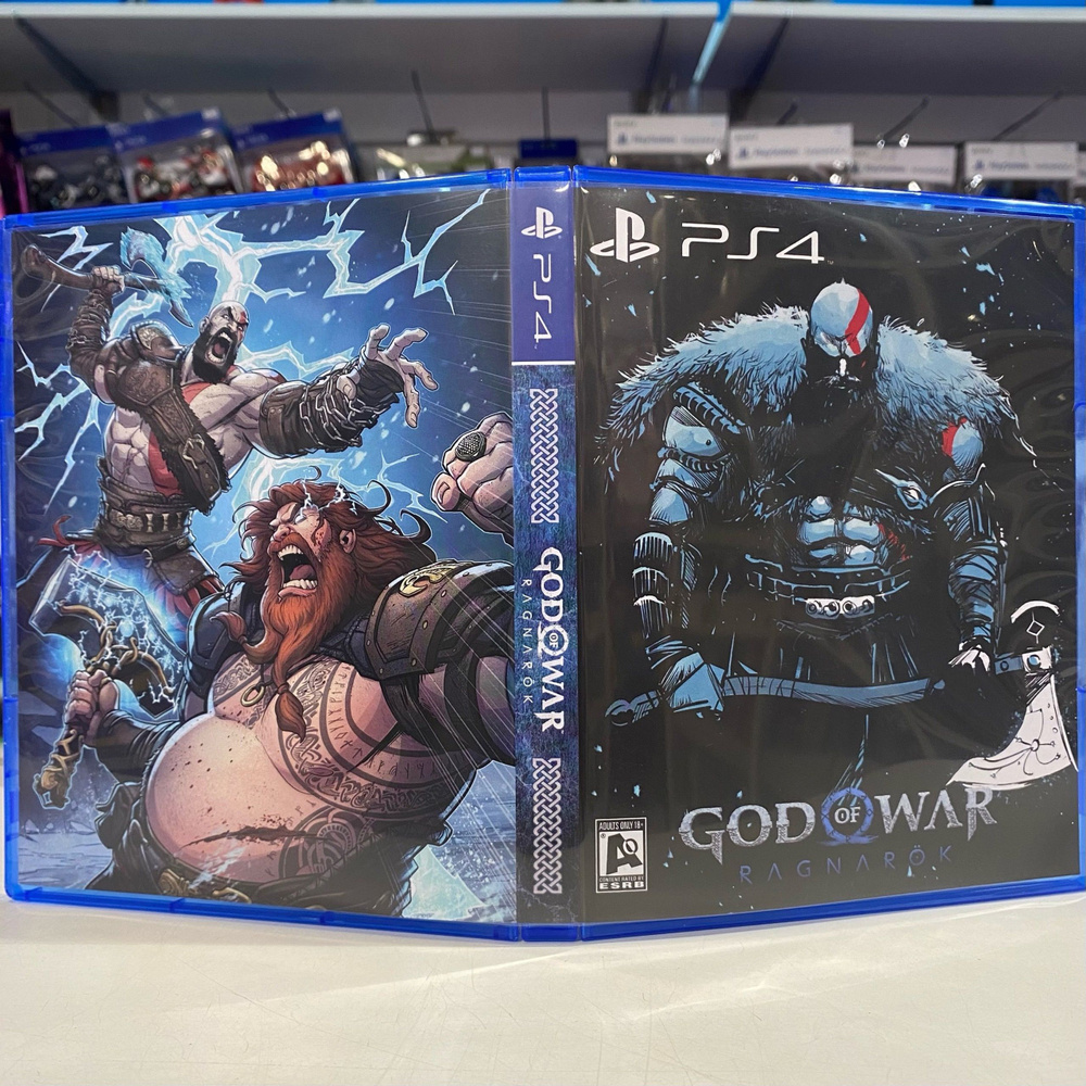 Игра "God of War Ragnarok" PS4 - Кастомная обложка для диска #1