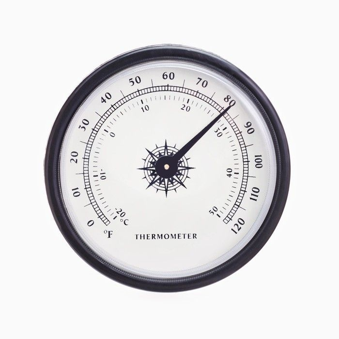 Термометр, d-6.5 см, черный #1