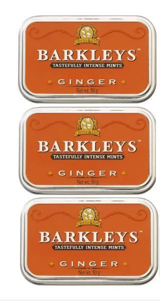 Леденцы Barkleys Mints Ginger / Барклис Имбирь, 3 * 50 гр, Нидерланды  #1