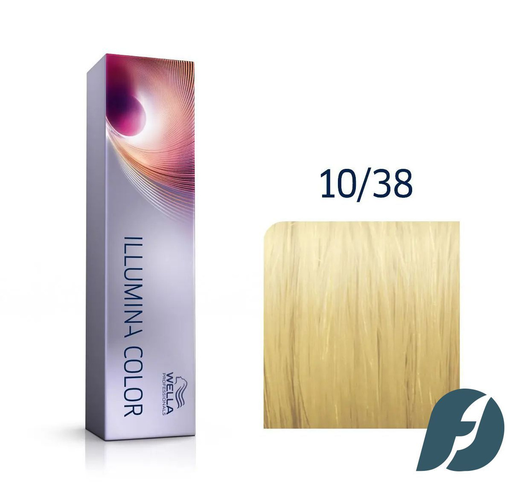 Wella Professionals Illumina Color 10/38 Крем-краска для волос яркий блонд золотисто-жемчужный, 60мл #1
