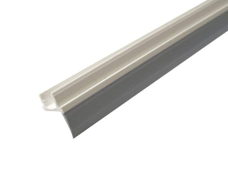Уплотнитель порога дверной створки Elementis, материал ПВХ+ППВХ, длина 1180 мм. ( 5 мм.), цвет белый/серый #1